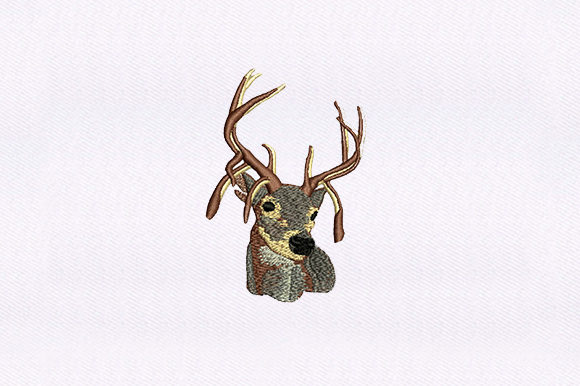 Calm Deer Design: A Serene Addition to Embroidery