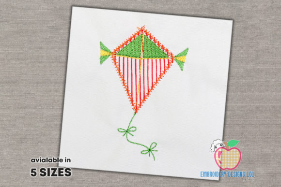 Colorful Flying Kite Applique for Business