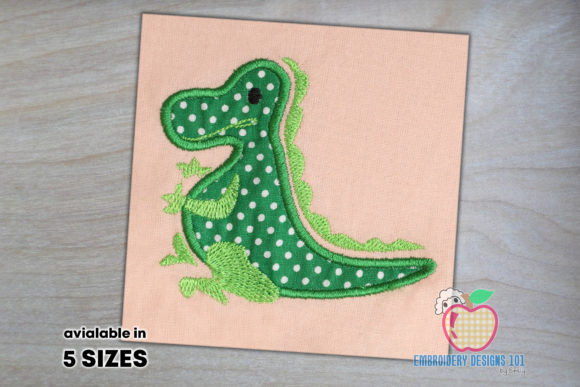 Crocodile Dragon Applique: A Unique Holiday Embroidery