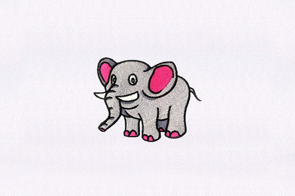 Elephant Embroidery: A Versatile Design for Apparel
