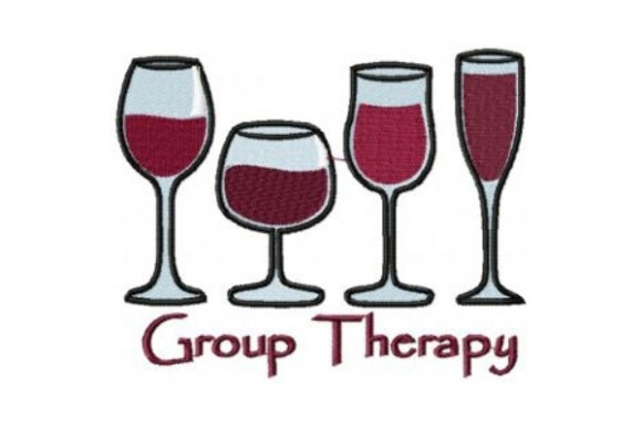 Group Therapy: A Perfect Embroidery for Wine Enthusiasts