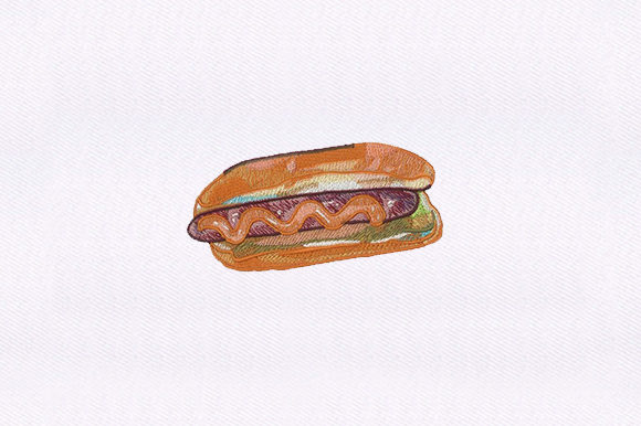 Hot Dog Design: A Fun and Versatile Embroidery Choice