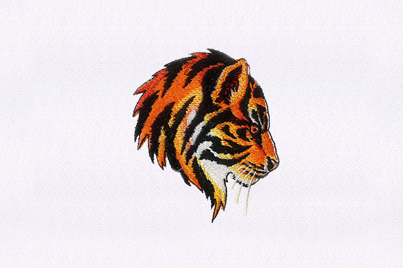 Impressive Dominating Tiger Embroidery Design