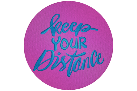 Keep Your Distance: A Charming Embroidery Design