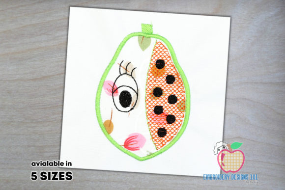 Papaya with an Eye: A Unique Applique Design