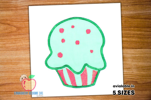 Sweet and Tasty Cup Cake Embroidery Design