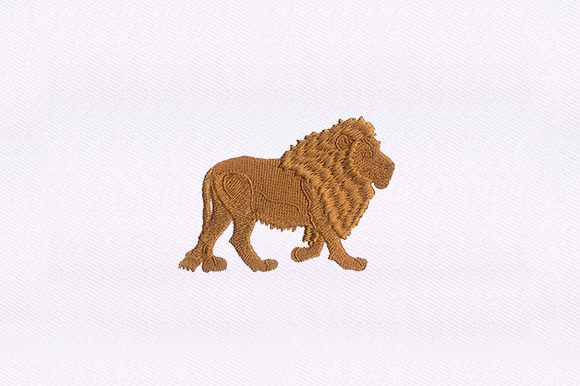 Wandering Lion Design: A Versatile Embroidery Gem
