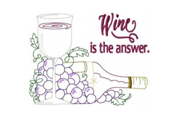 Wine is the Answer: A Perfect Seasonal Embroidery
